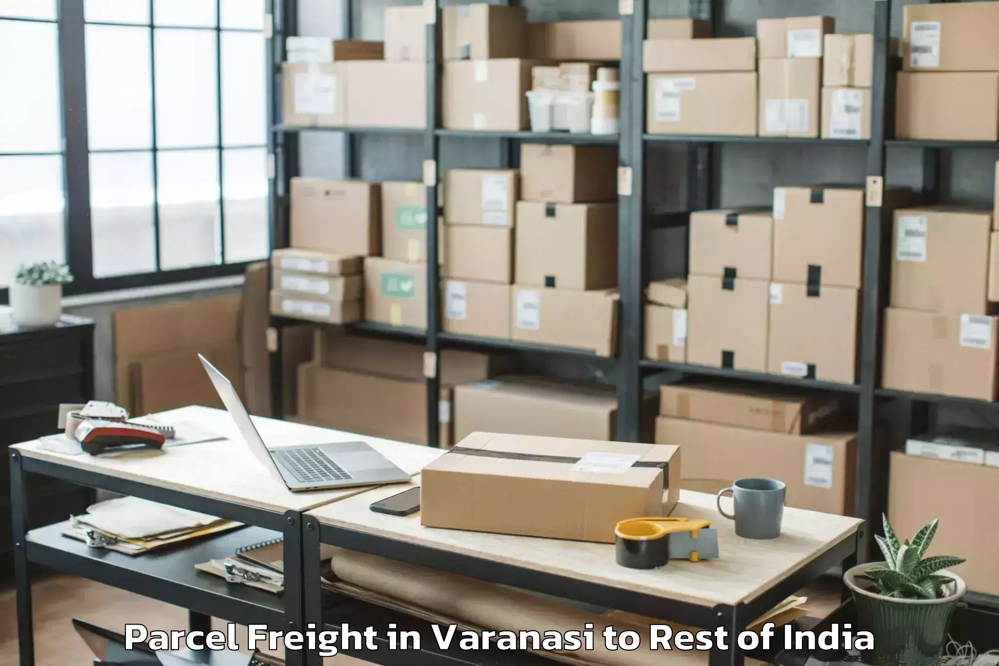 Efficient Varanasi to Sumbal Parcel Freight